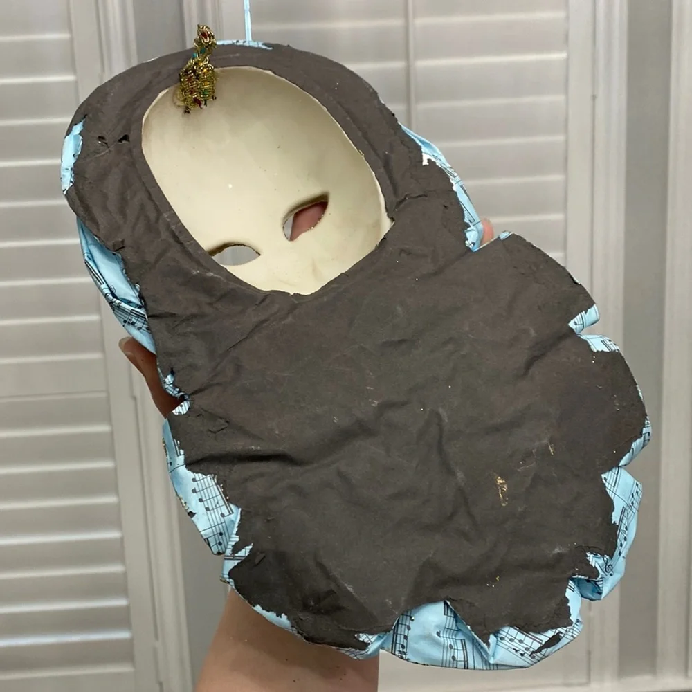 Hand-Made Italian Mask with Music Paper